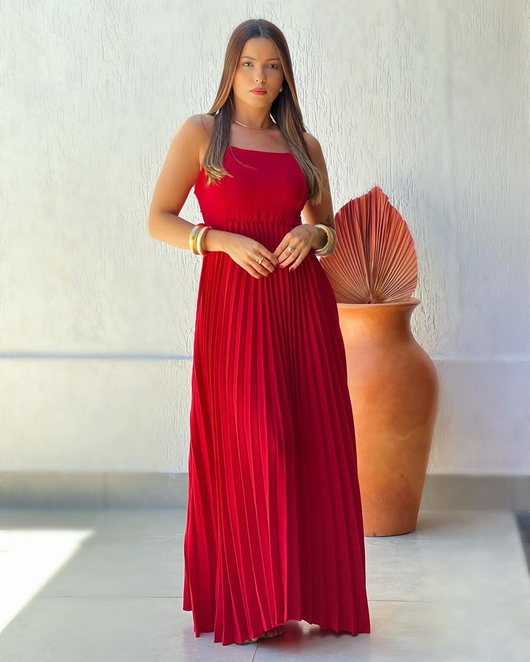 Vestido Harmonia Plissada