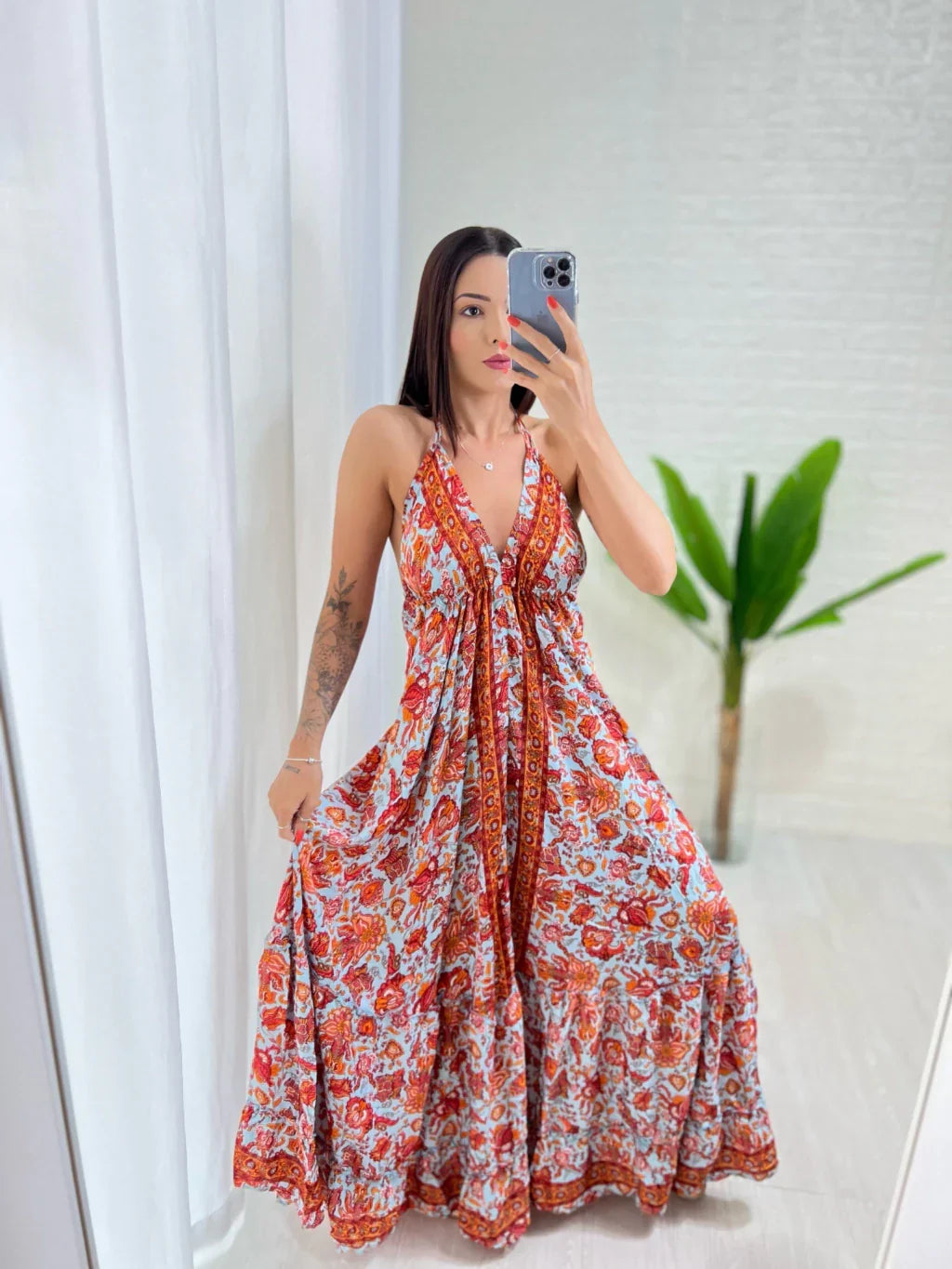 Vestido Longo Indiano