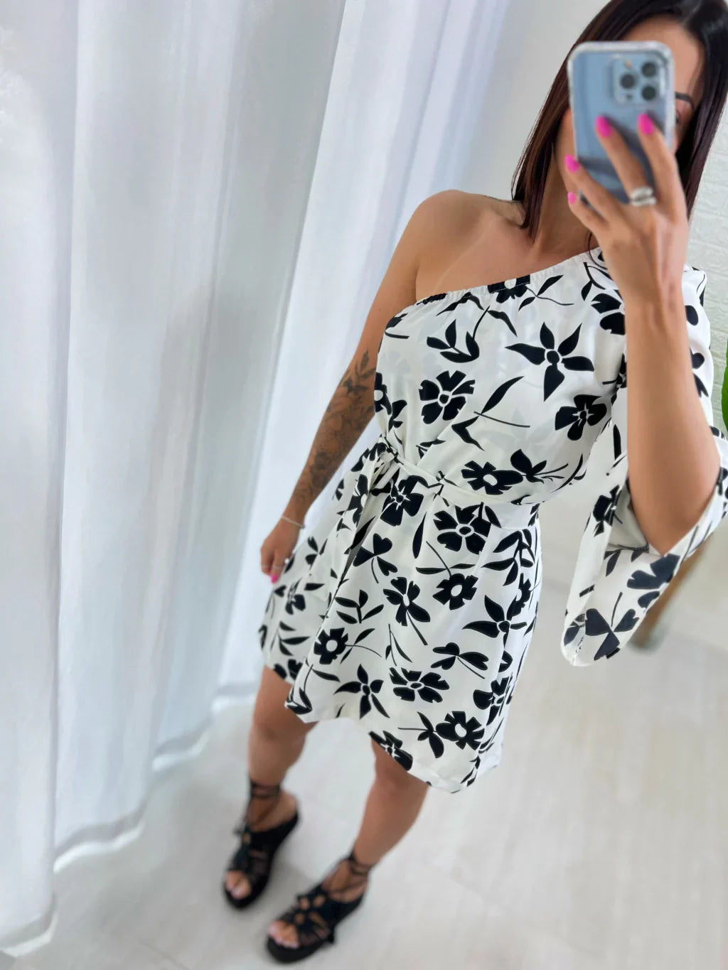 Vestido Nula Manga Floral